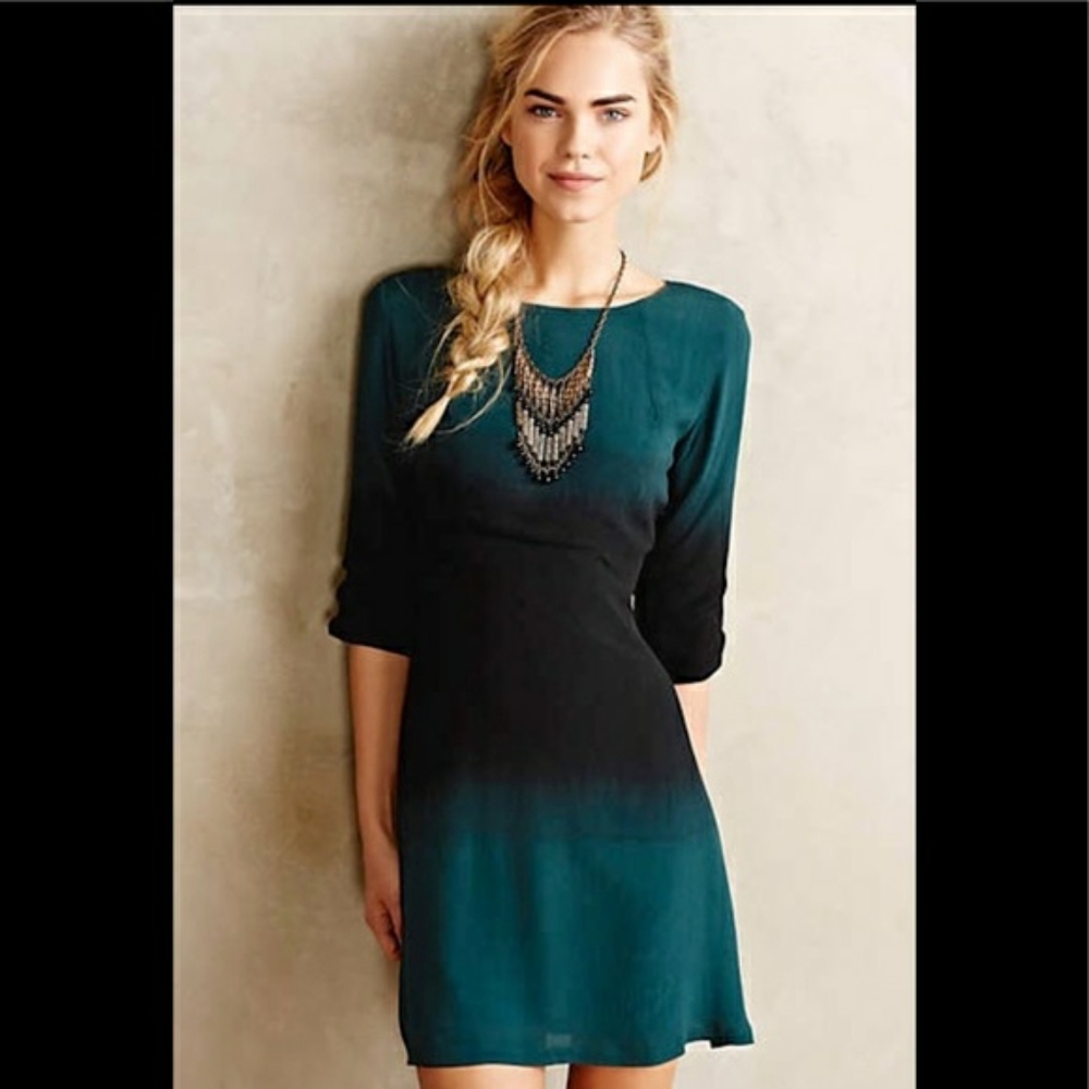 Anthro Chloe Oliver Berry Hill Ombre Dress Size M